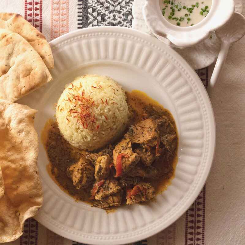 Cari de poulet Madras aux graines de pavot